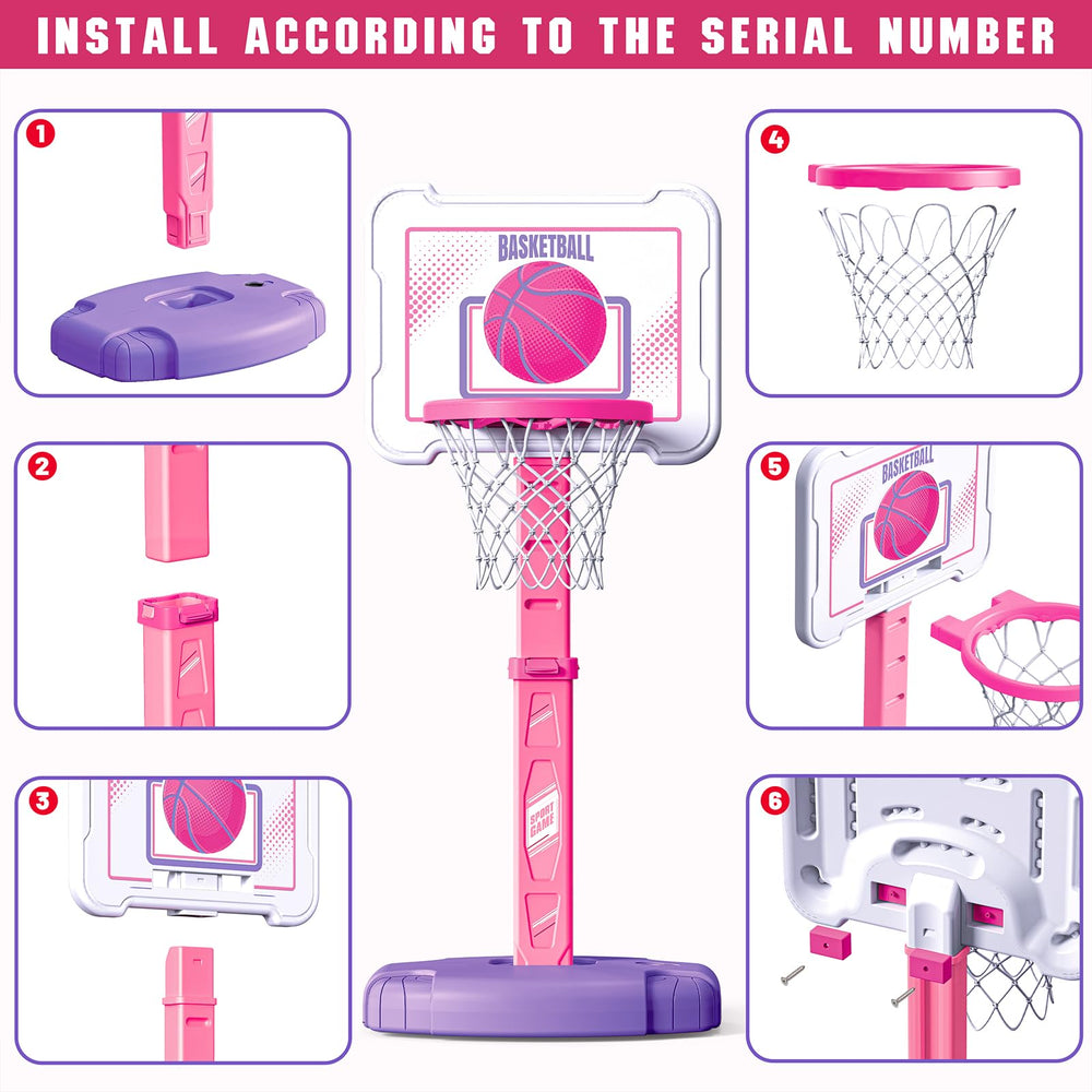 ShyLizard height-adjustable hoop adapts as your child grows taller.