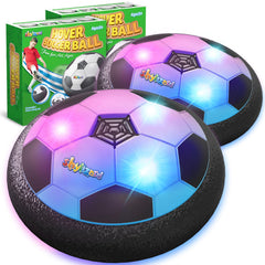 ShyLizard hover soccer ball two-pack front view for indoor practice and kids' play
