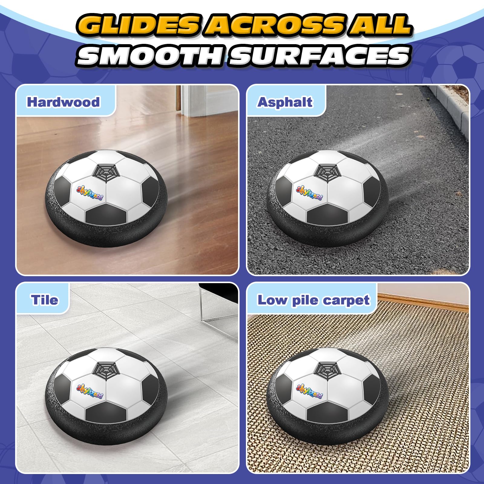 ShyLizard hover ball for night-time play, safe and exciting