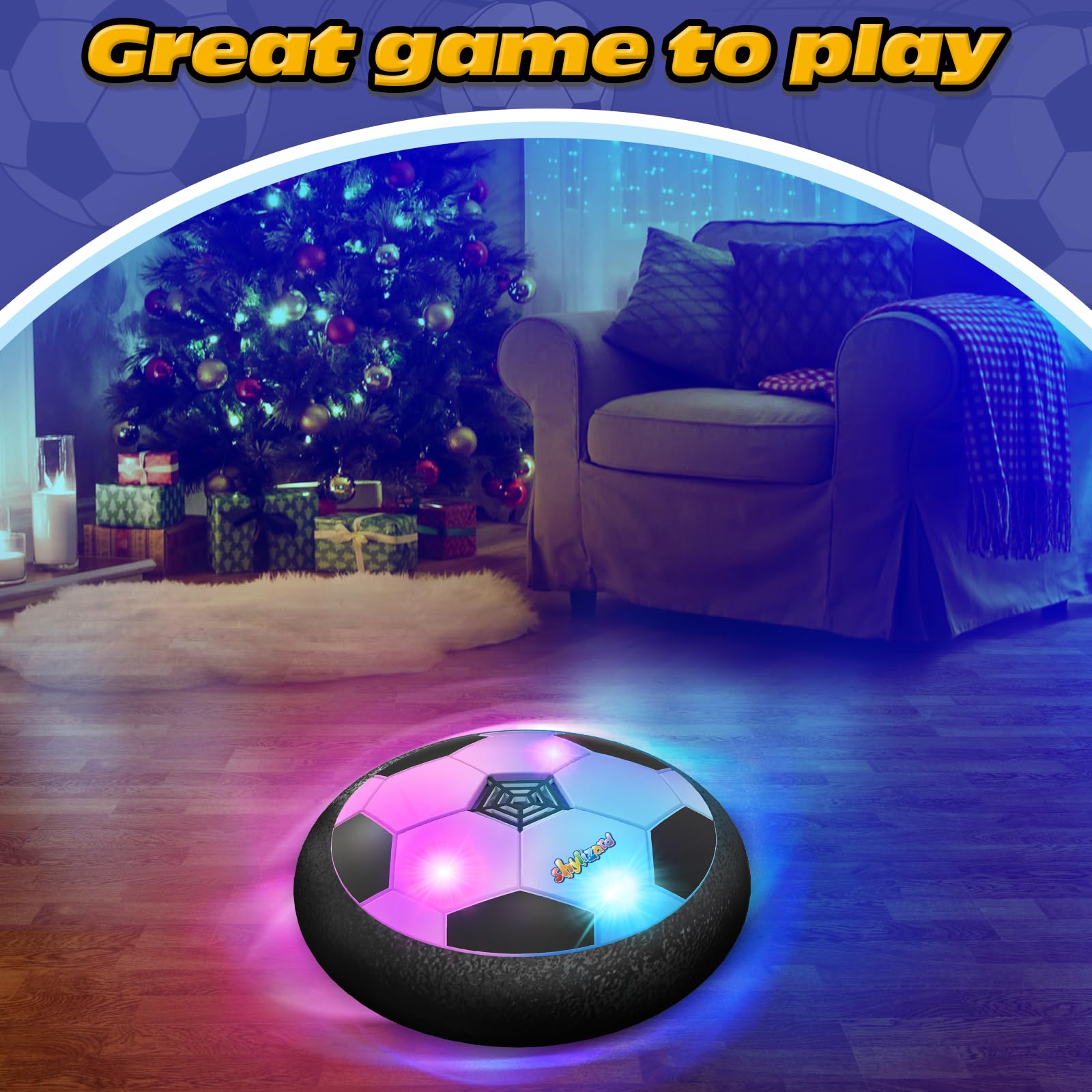 ShyLizard hover ball with soft bumper protects kids and furniture