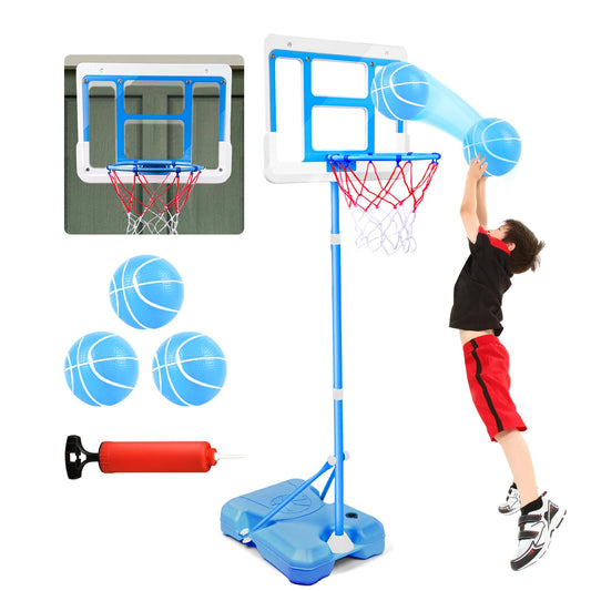 ShyLizard kids basketball hoop backboard blue for indoor and outdoor play