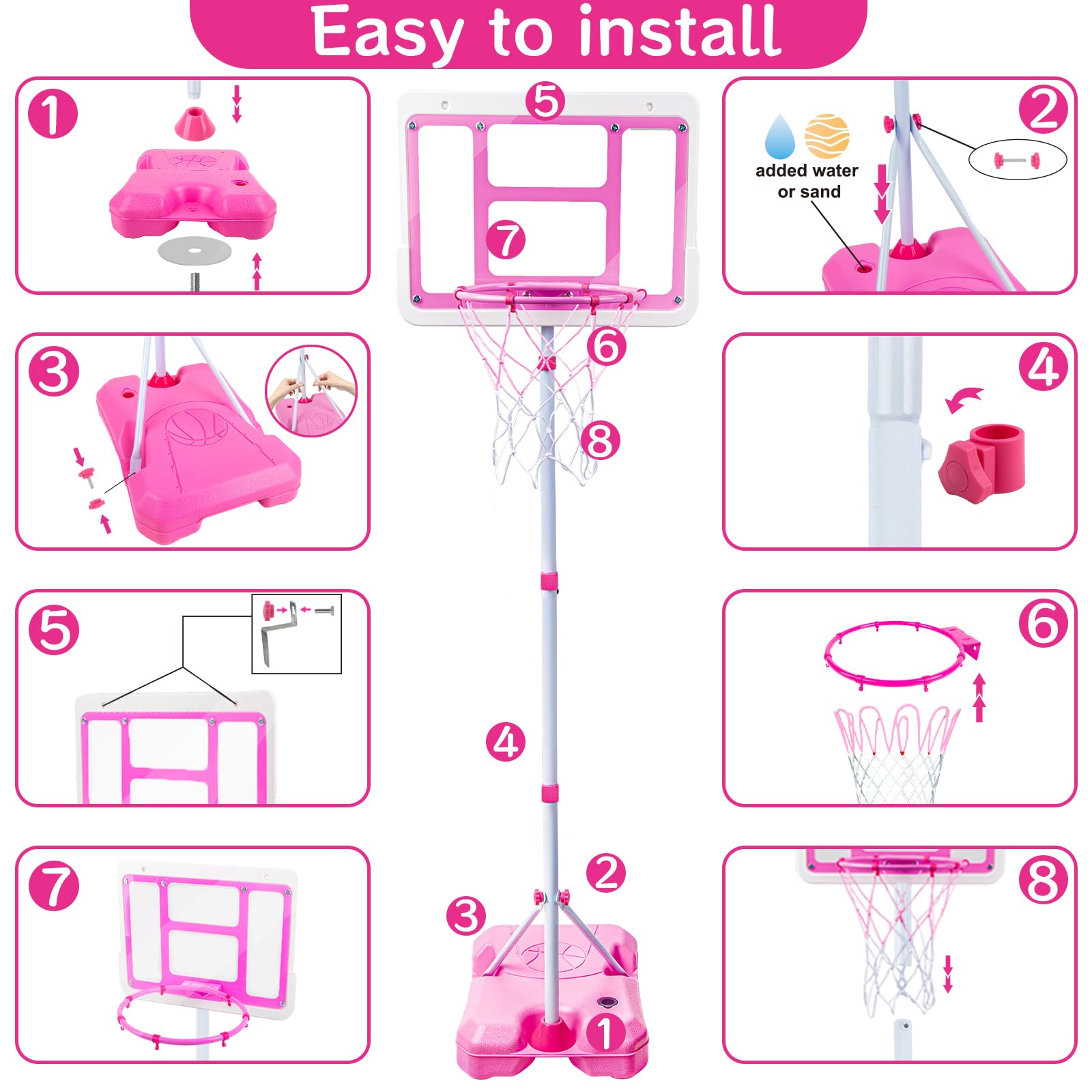 ShyLizard height-adjustable hoop grows with your child for lasting use.