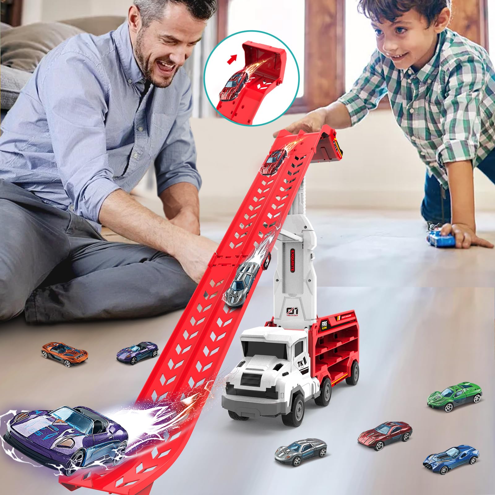 ShyLizard large storage-compartment supports tidy car collections.