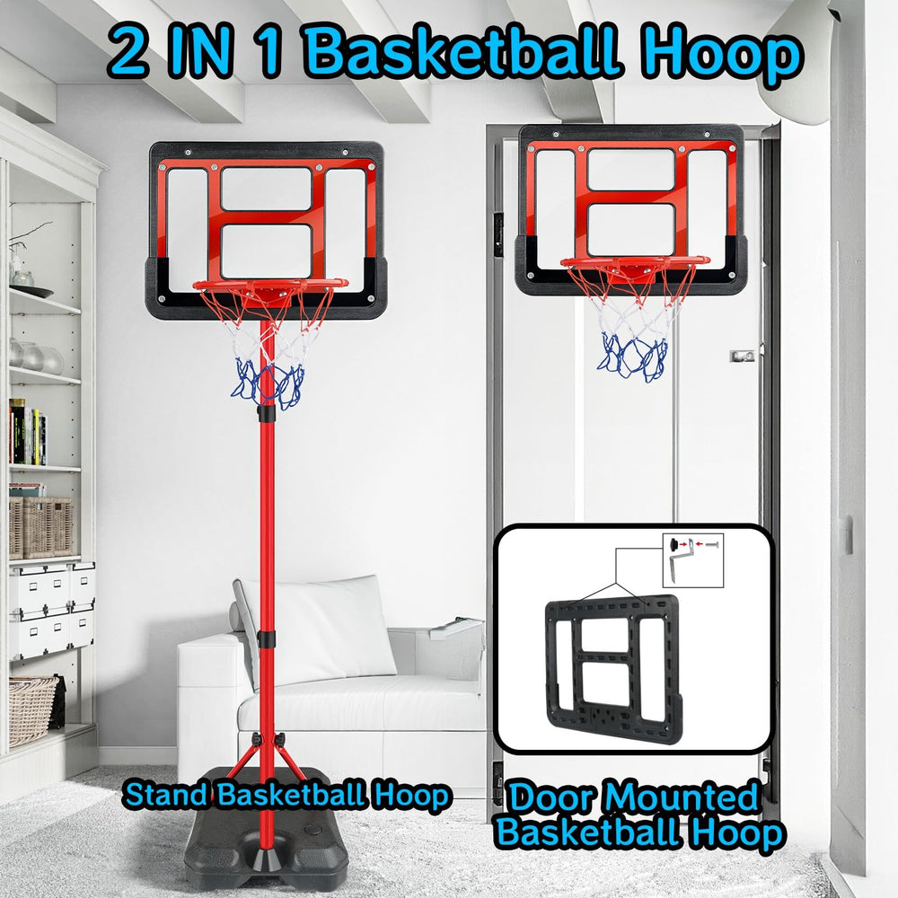 ShyLizard mini basketball set with three balls supports hand-eye coordination.