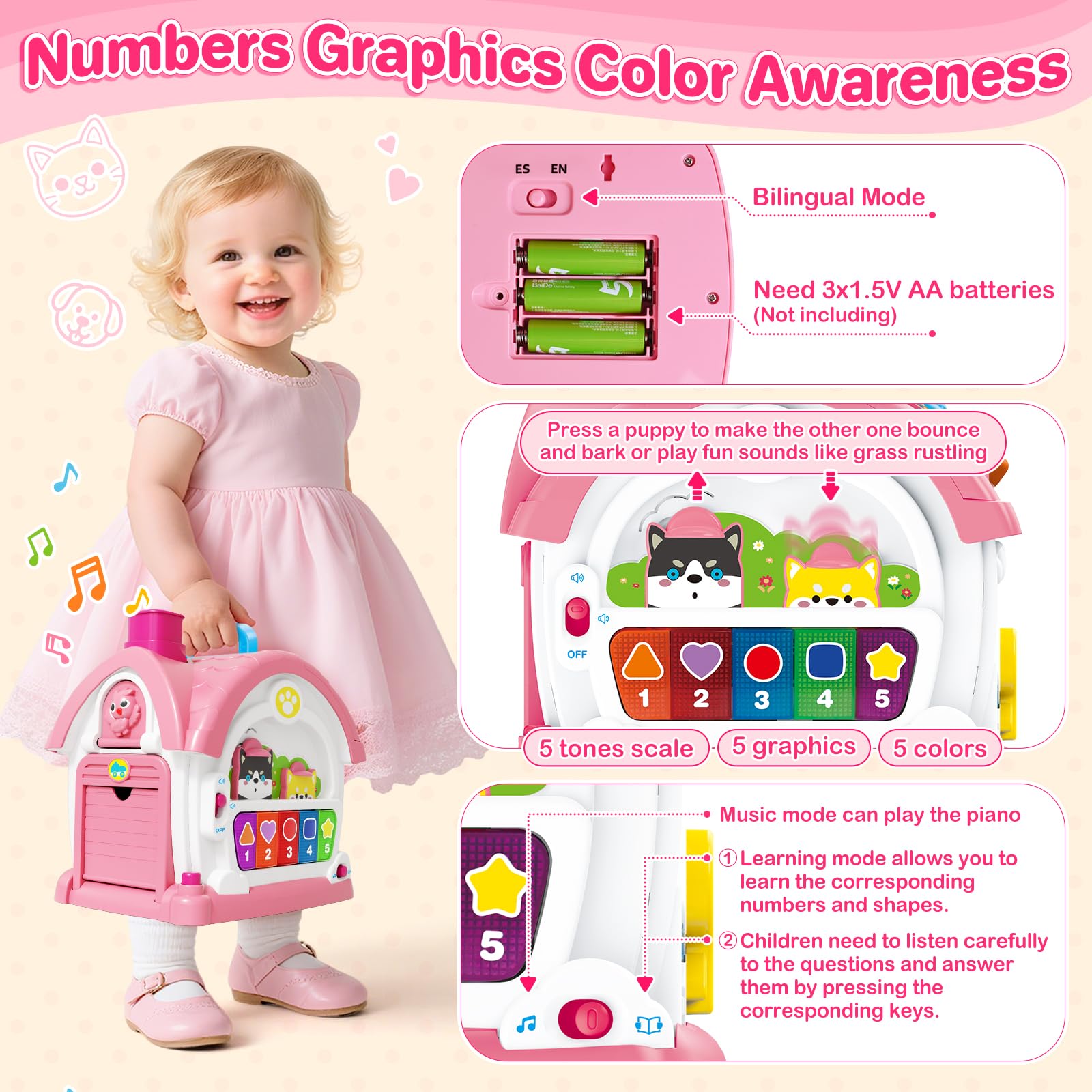 ShyLizard House presents numbers 0-9 with engaging prompts for counting.