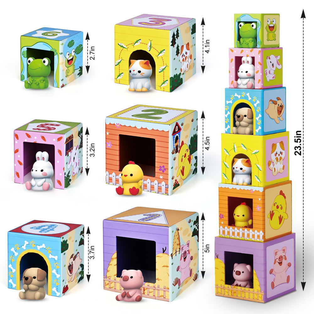 ShyLizard nesting boxes and stacking toys for early learning