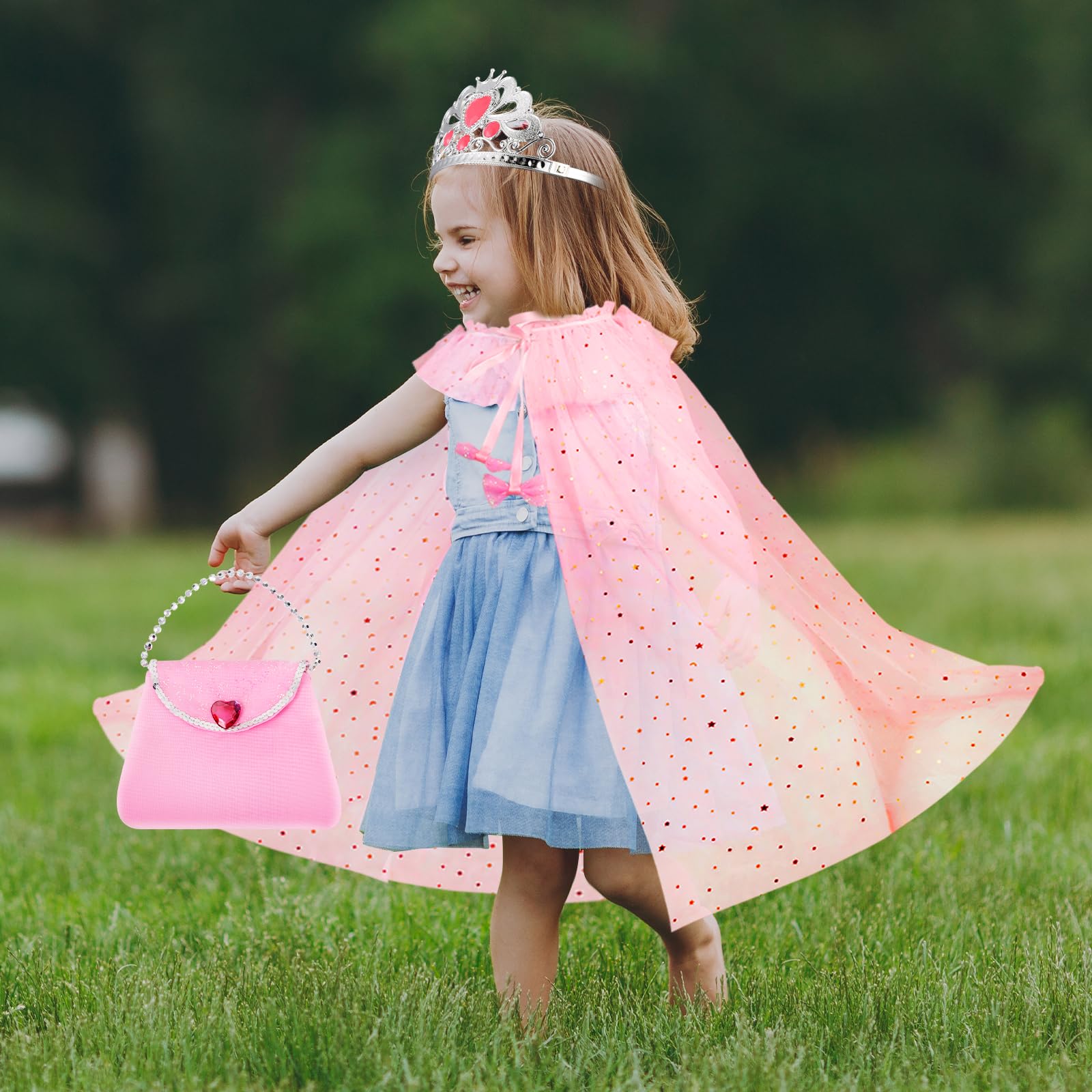 ShyLizard cape detail features star and moon sequins for magical flair.