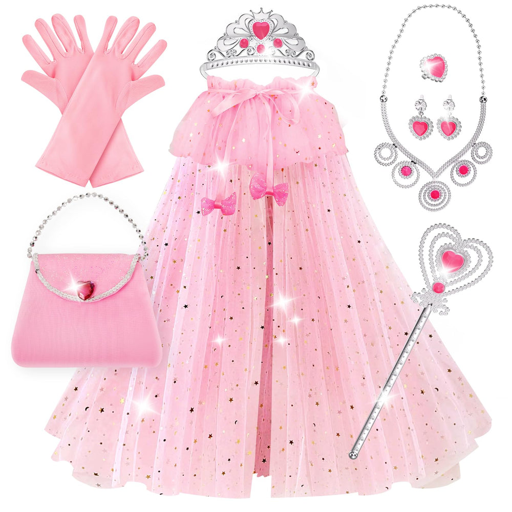 ShyLizard princess dress-up set with cape, crown, and wand sparks imaginative play.