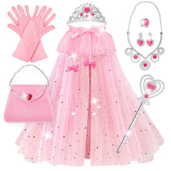 ShyLizard princess dress-up set with cape, crown, and wand sparks imaginative play.