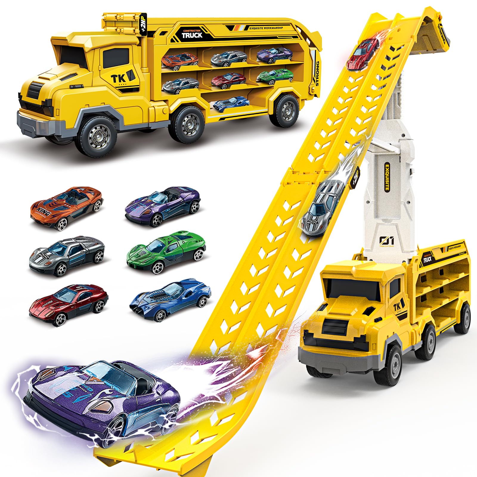 ShyLizard toddler car carrier with foldable track for indoor and outdoor play