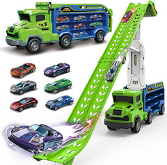 ShyLizard toddler car carrier with foldable track for quick setup.