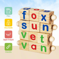 ShyLizard wooden-tray-and-blocks offer durable, safe Montessori-style literacy practice.