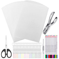 Shynek Shrinky Sheets Blank Paper for coloring and turning into mini charms