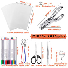 Shynek Shrinky Sheets Colored Pencils for vibrant shrink art results