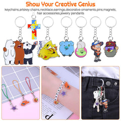 Shynek Shrinky Sheets Keychain Parts for assembling custom charms
