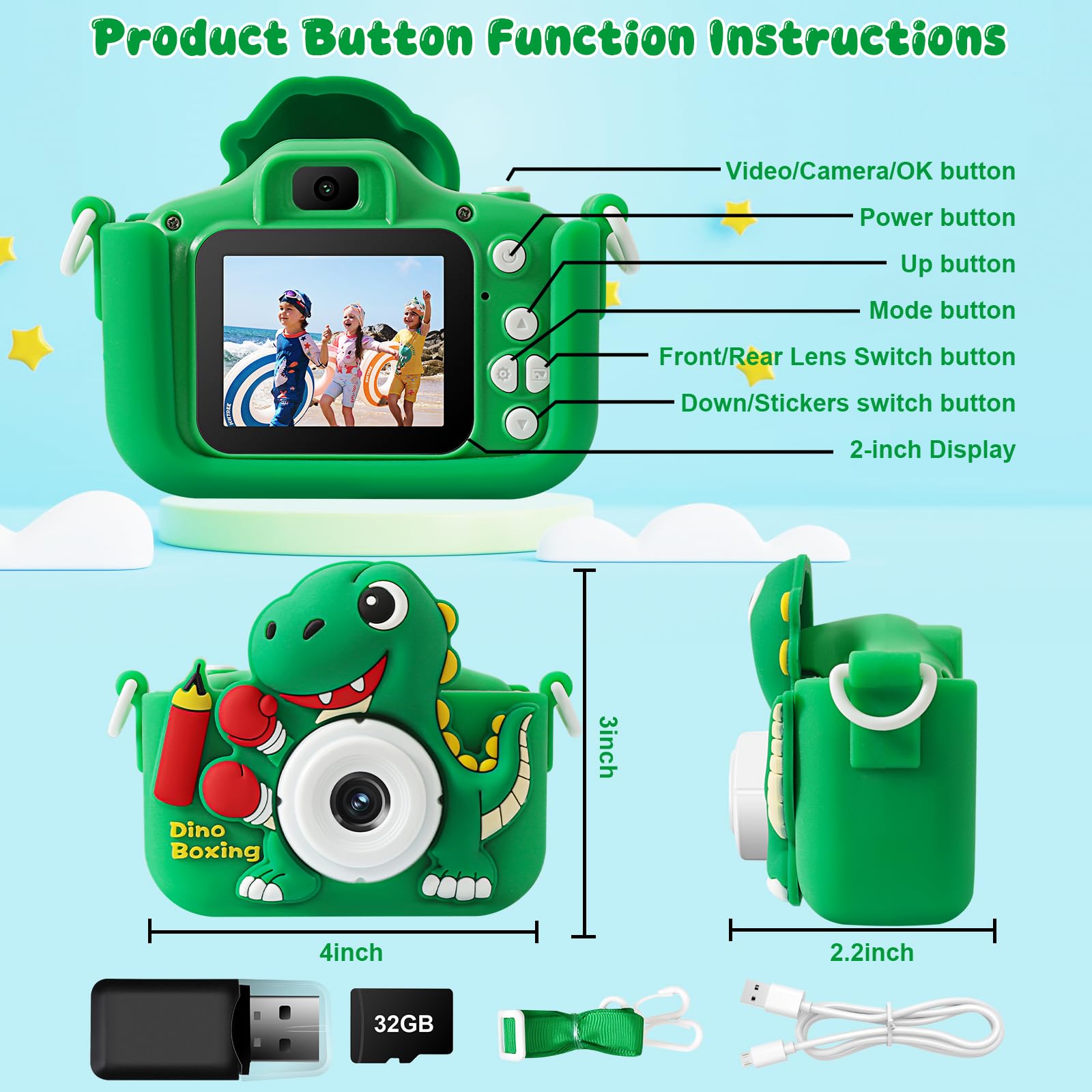 SHZYGQ Kids Camera gift-pack ideal for birthdays and holidays