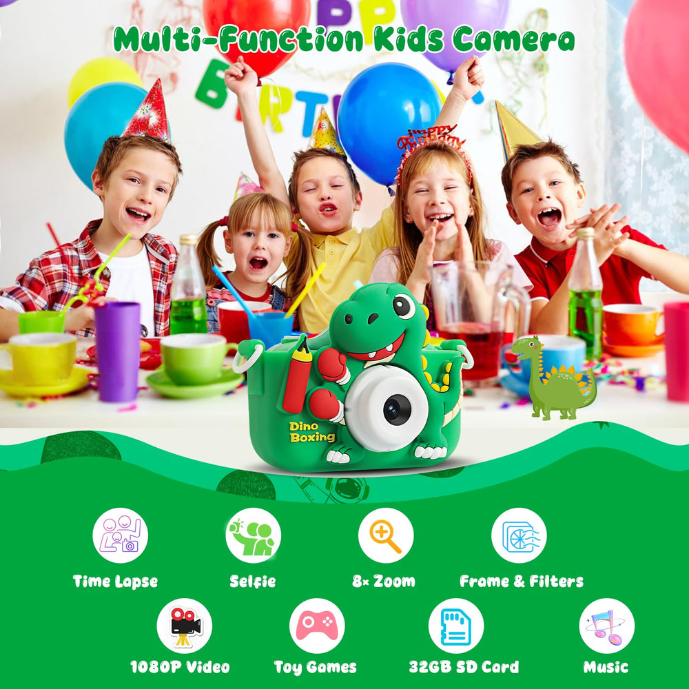SHZYGQ Kids Camera soft dinosaur cover provides safe grip