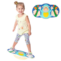 Siairo wobble balance board blue front view aiding indoor balance development.