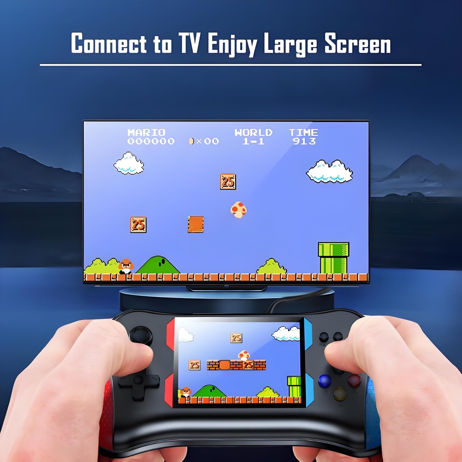 Sibotion SUP Retro console two-player setup for shared fun.