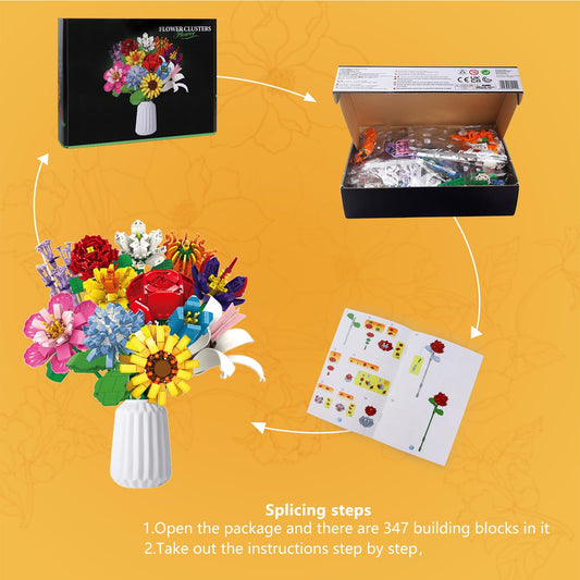 SIENON 12-flower brick collection for creative flower display