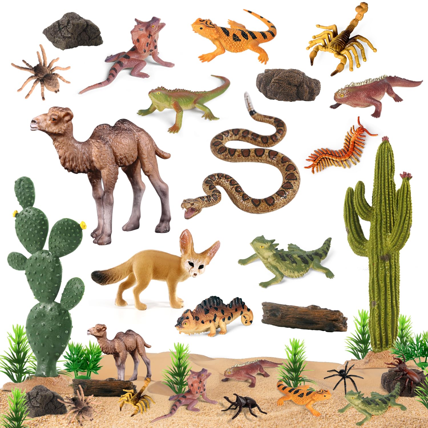 SIENON desert camel figurine for vivid dioramas and cake toppers