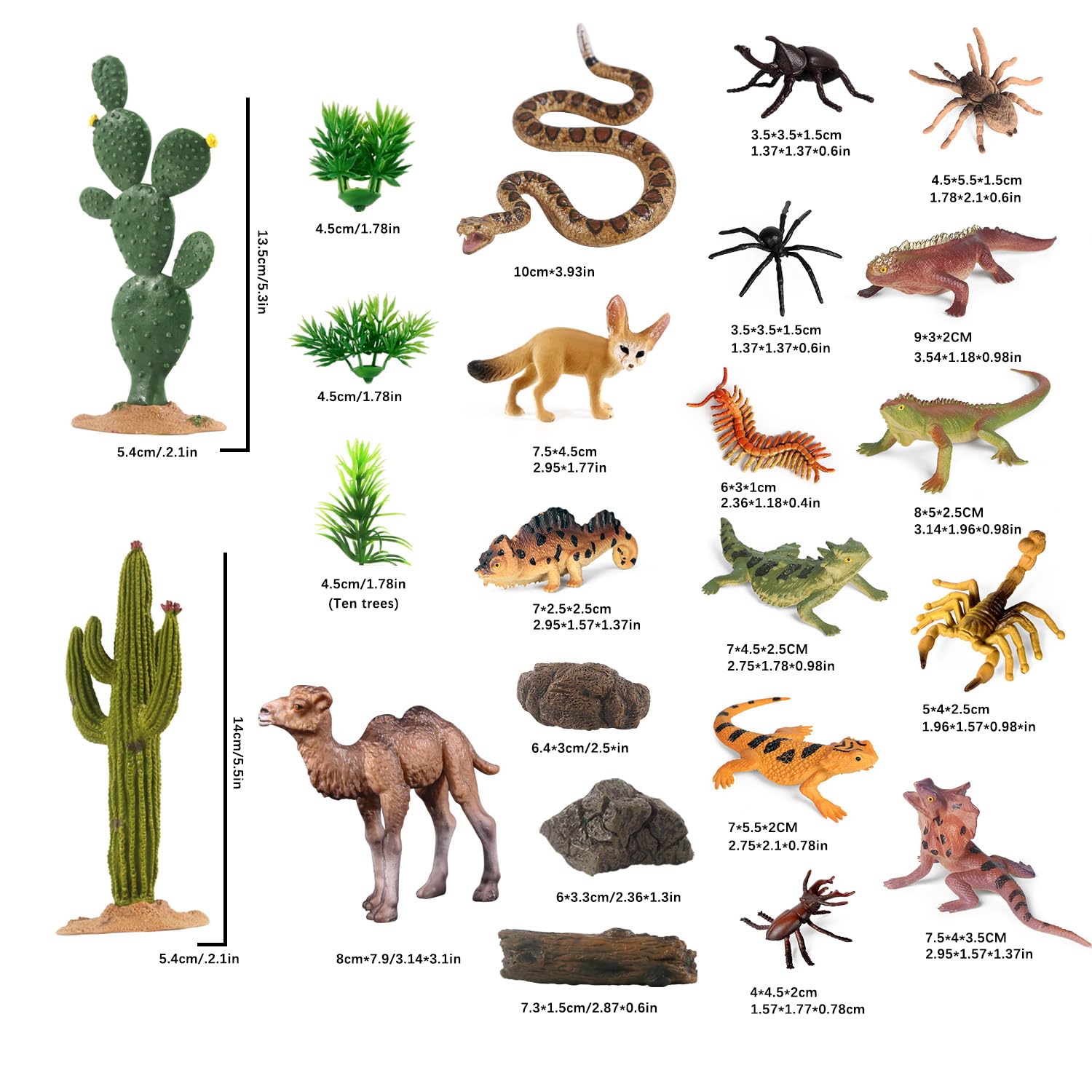 SIENON desert lizard figurine ideal for classroom dioramas and displays