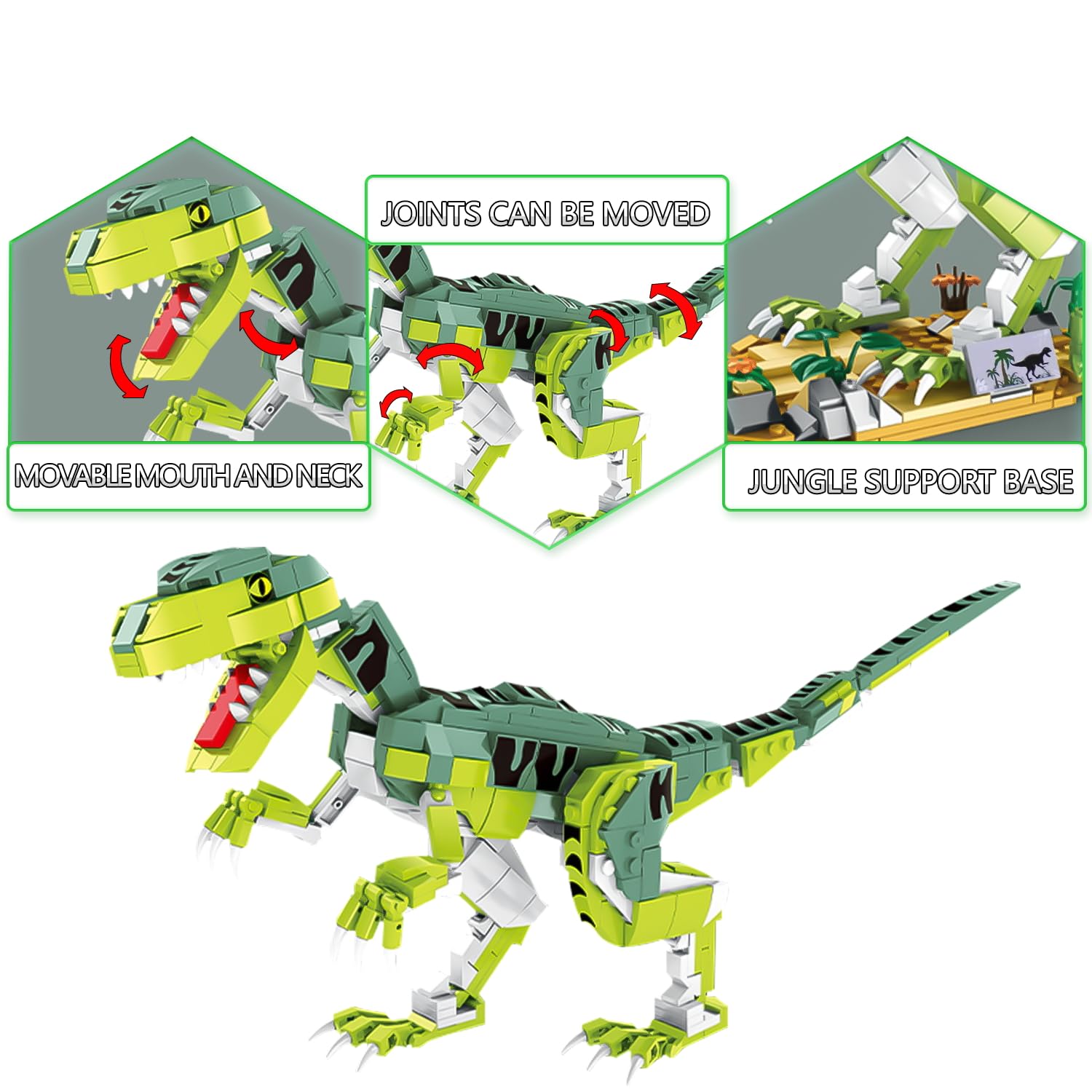SIENON Velociraptor finished model size 16.3 inches for shelf display