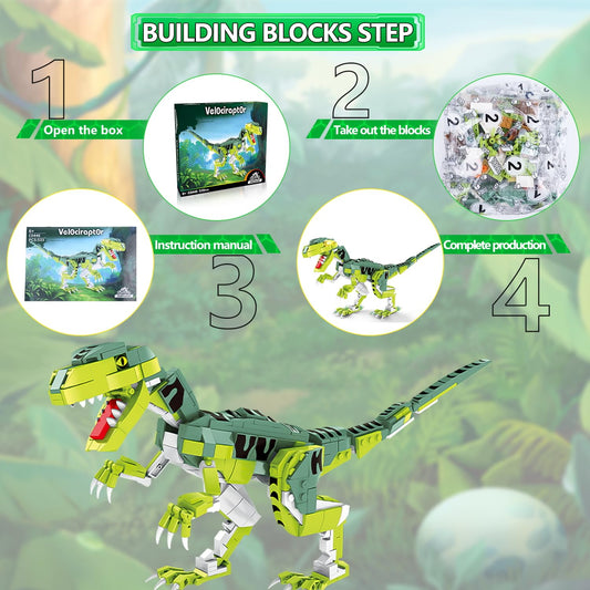 SIENON Velociraptor jungle base setup for sturdy display and play