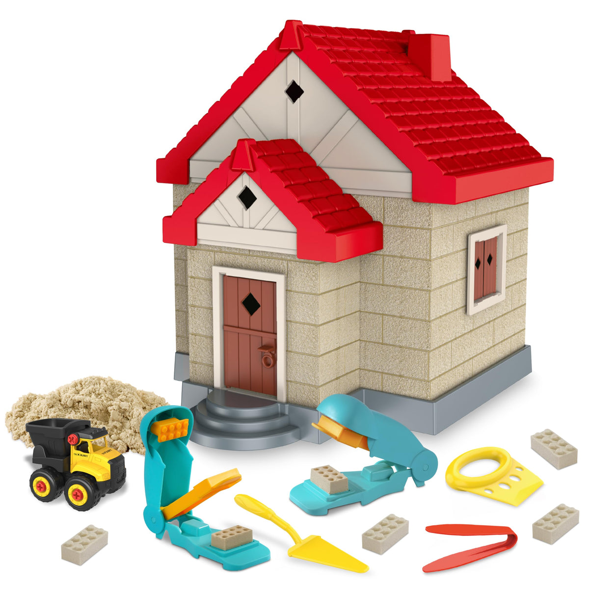 SIGHTEEDA Moldable Sand House Mold for creative castle building and sensory play
