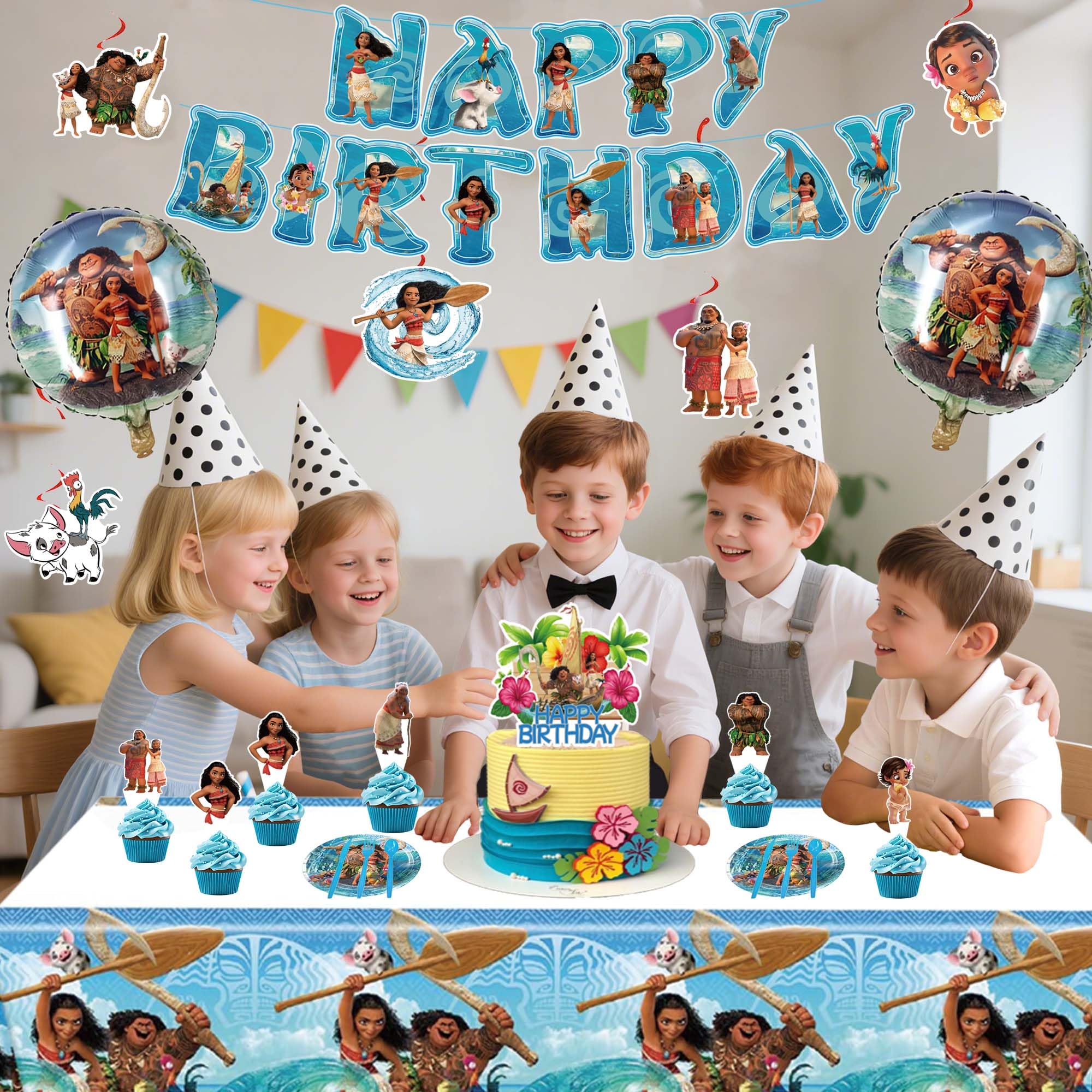 Signreen cartoon large foil balloon serves as a bold centerpiece for the event.