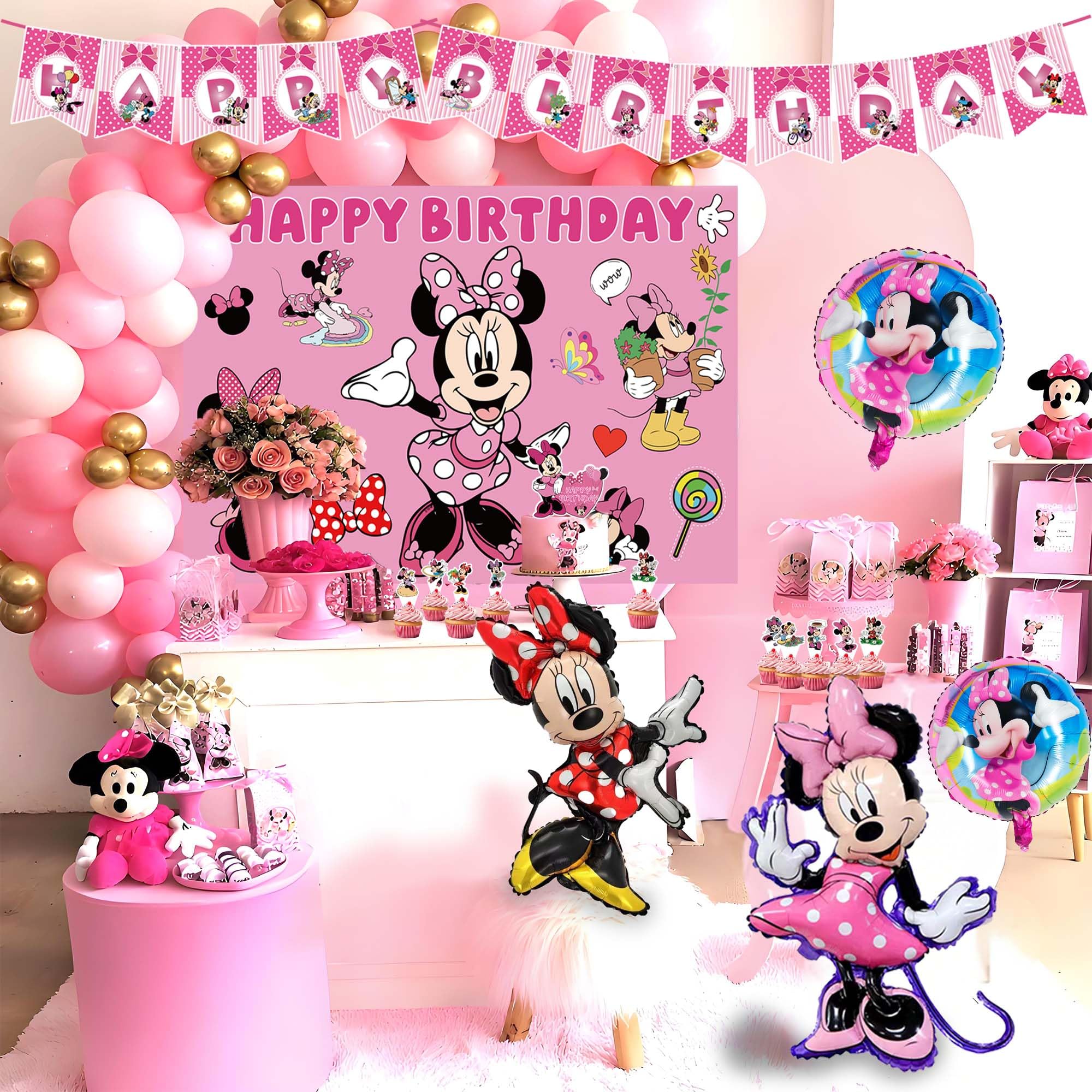 Signreen pink decorations kit includes ribbons, straws, and glue dots for easy setup.