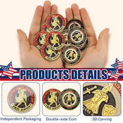 Siifert Armor of God coins with golden finish adds elegant touch to collections.
