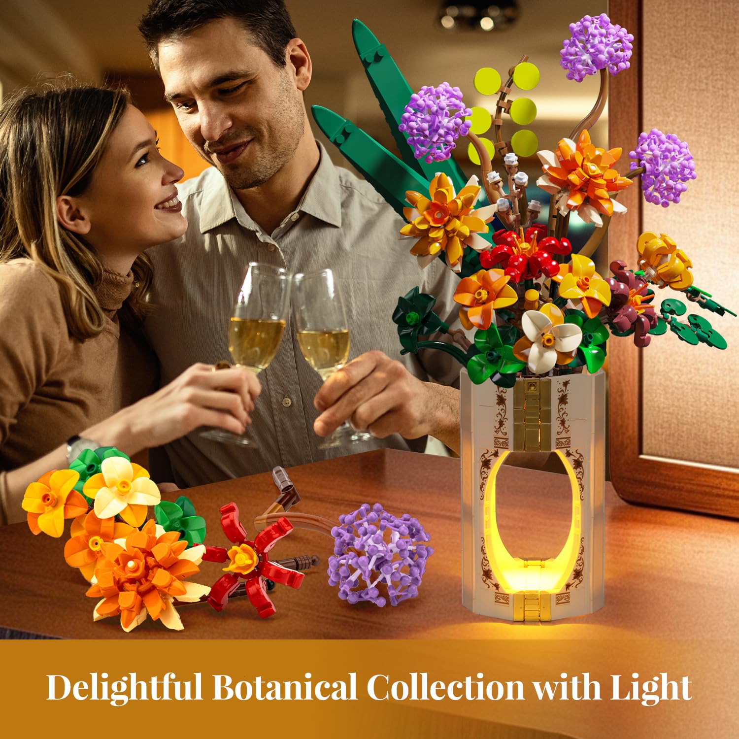 Sikewettx adjustable petals and leaves, enabling versatile floral designs.