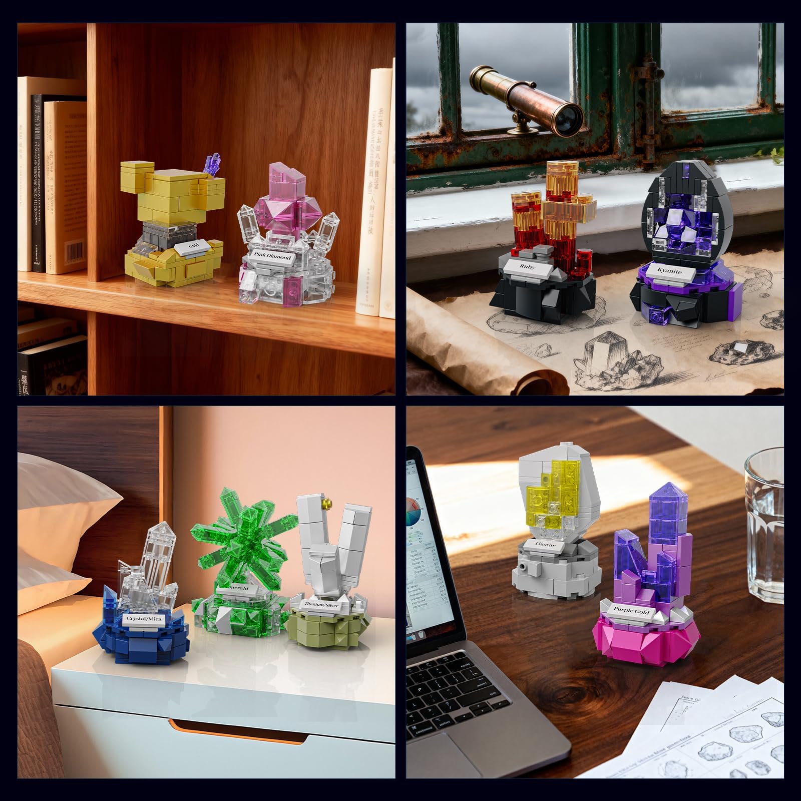 Sikewettx bonsai-inspired mineral models for home decor.
