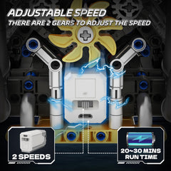 Sikewettx W16 pistons in motion illustrate internal mechanism during build.