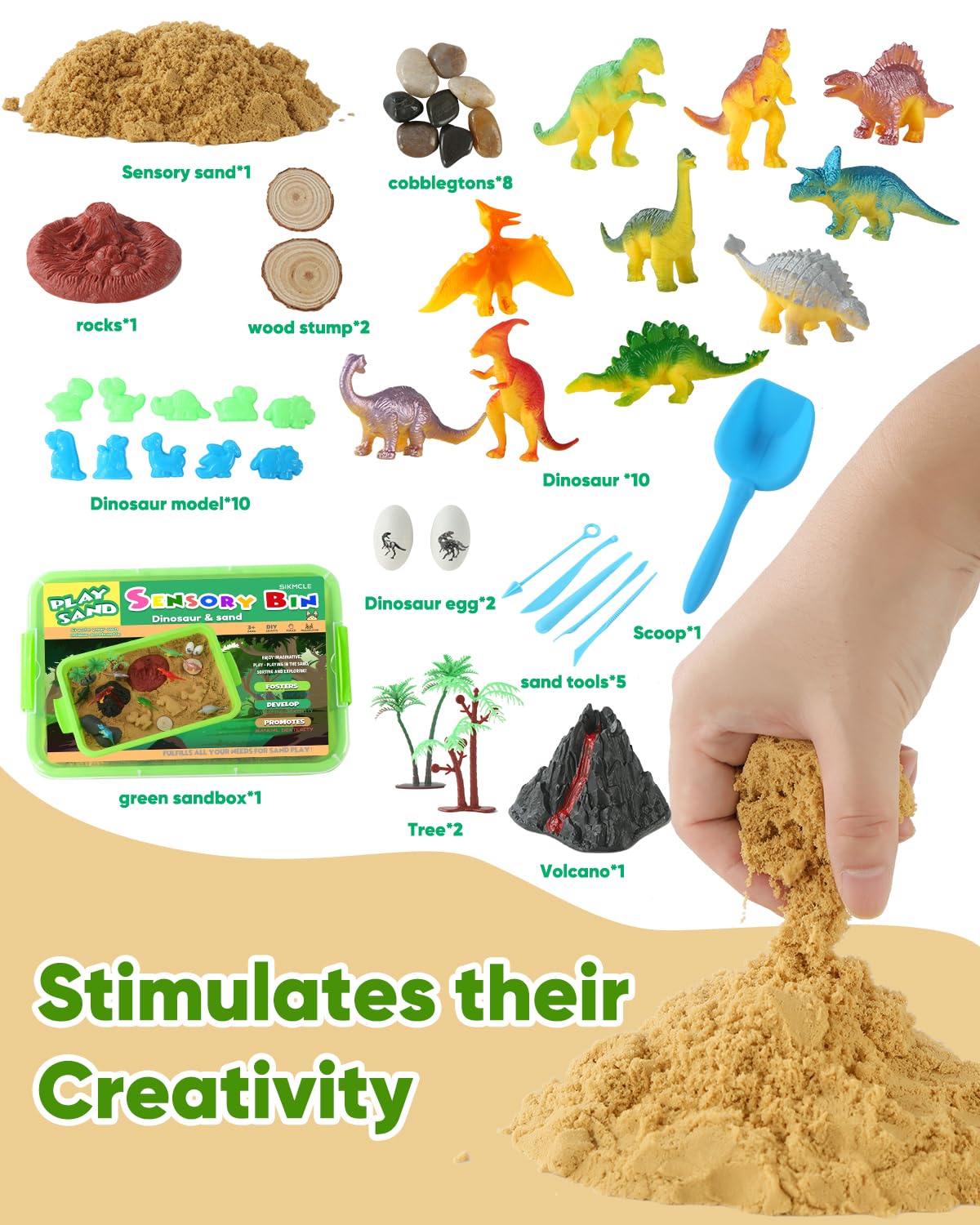 Sikmcle dinosaur molds and tools for creative shaping