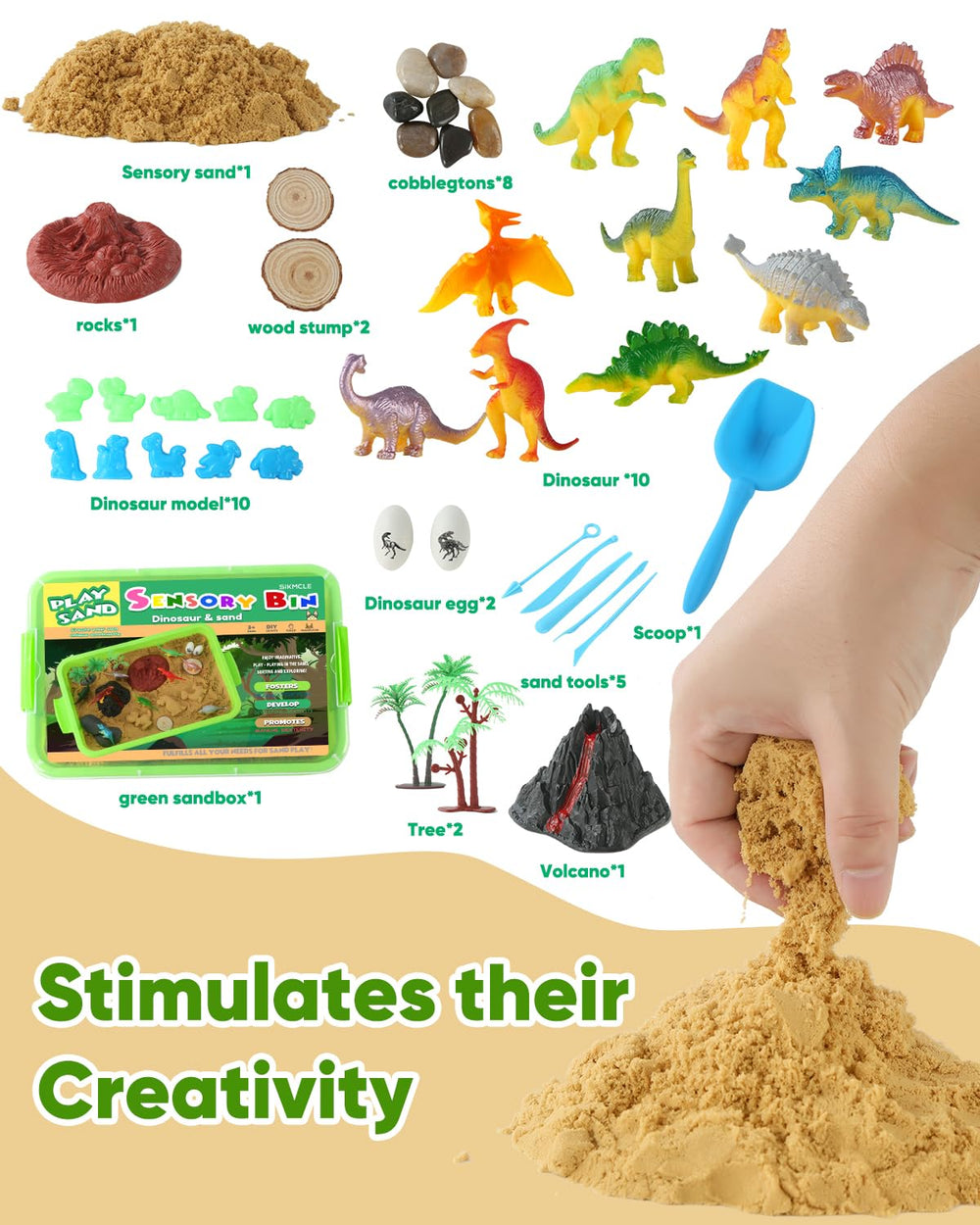 Sikmcle dinosaur molds and tools for creative shaping