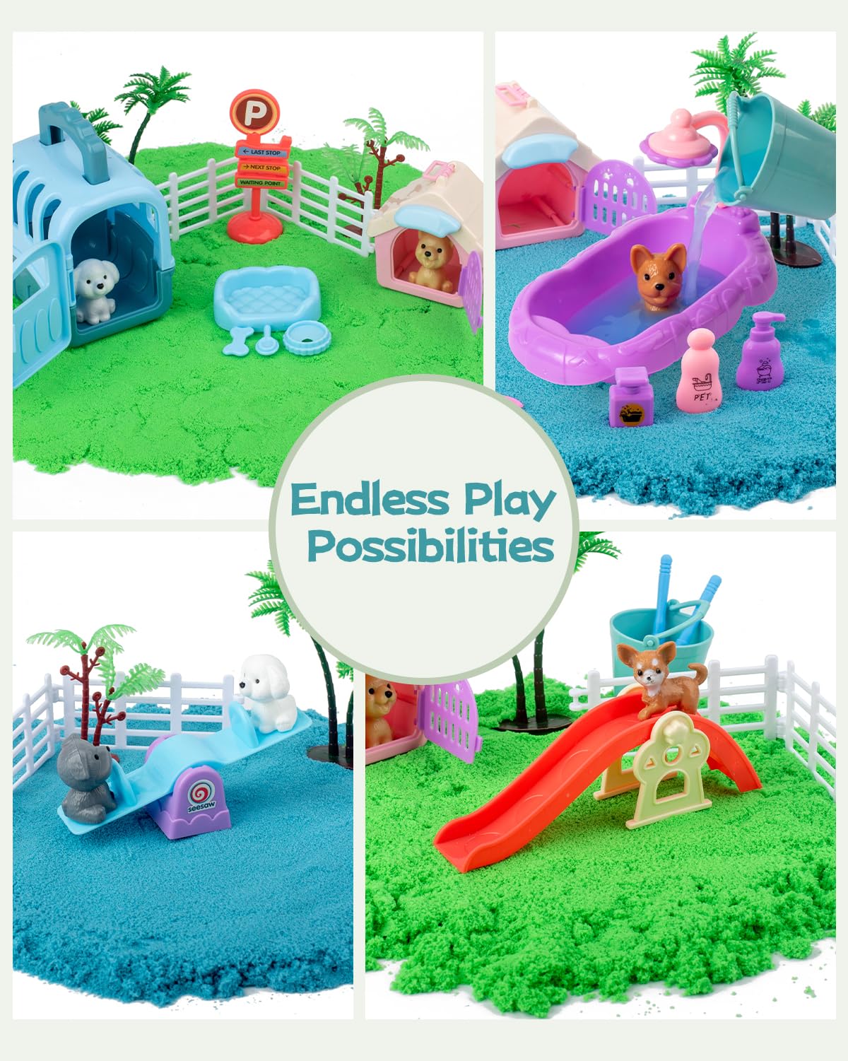 Sikmcle sand tools and accessories expand building and scooping fun.