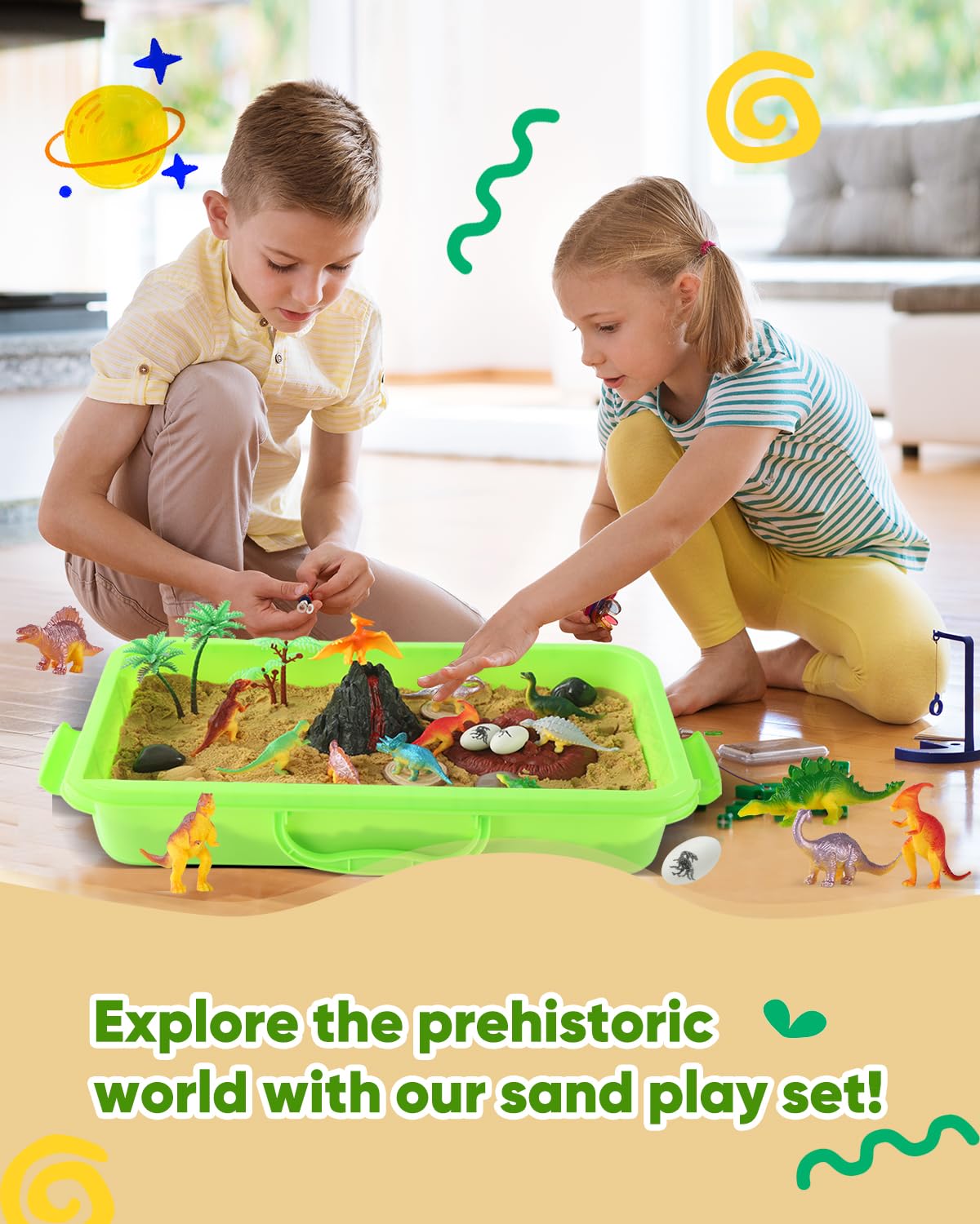 Sikmcle travel-ready sandbox with secure lid for on-the-go fun