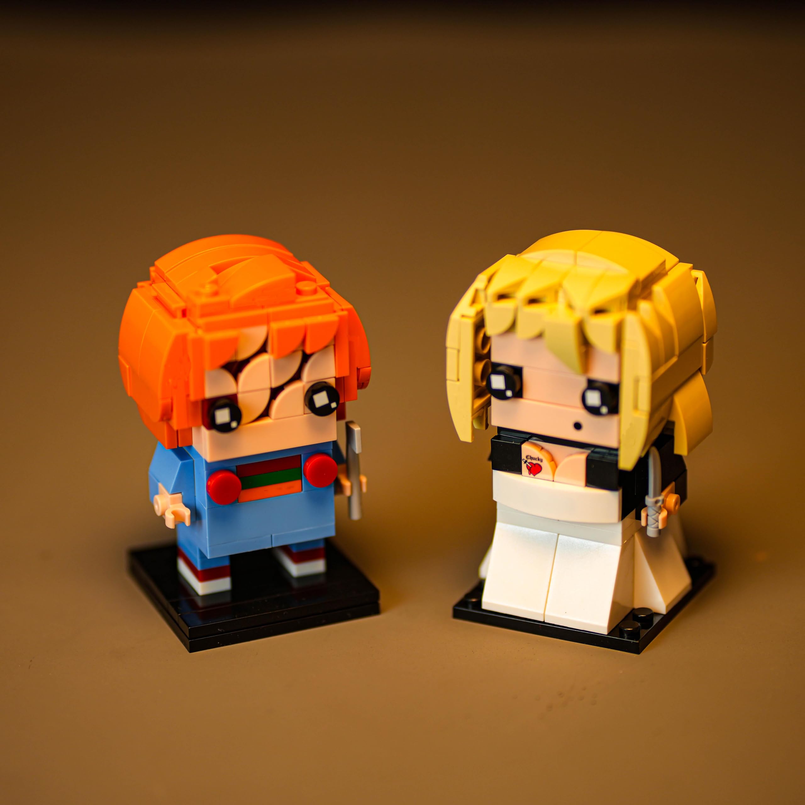 Silhouettesona lego-compatible horror figures ready for a display-ready diorama.