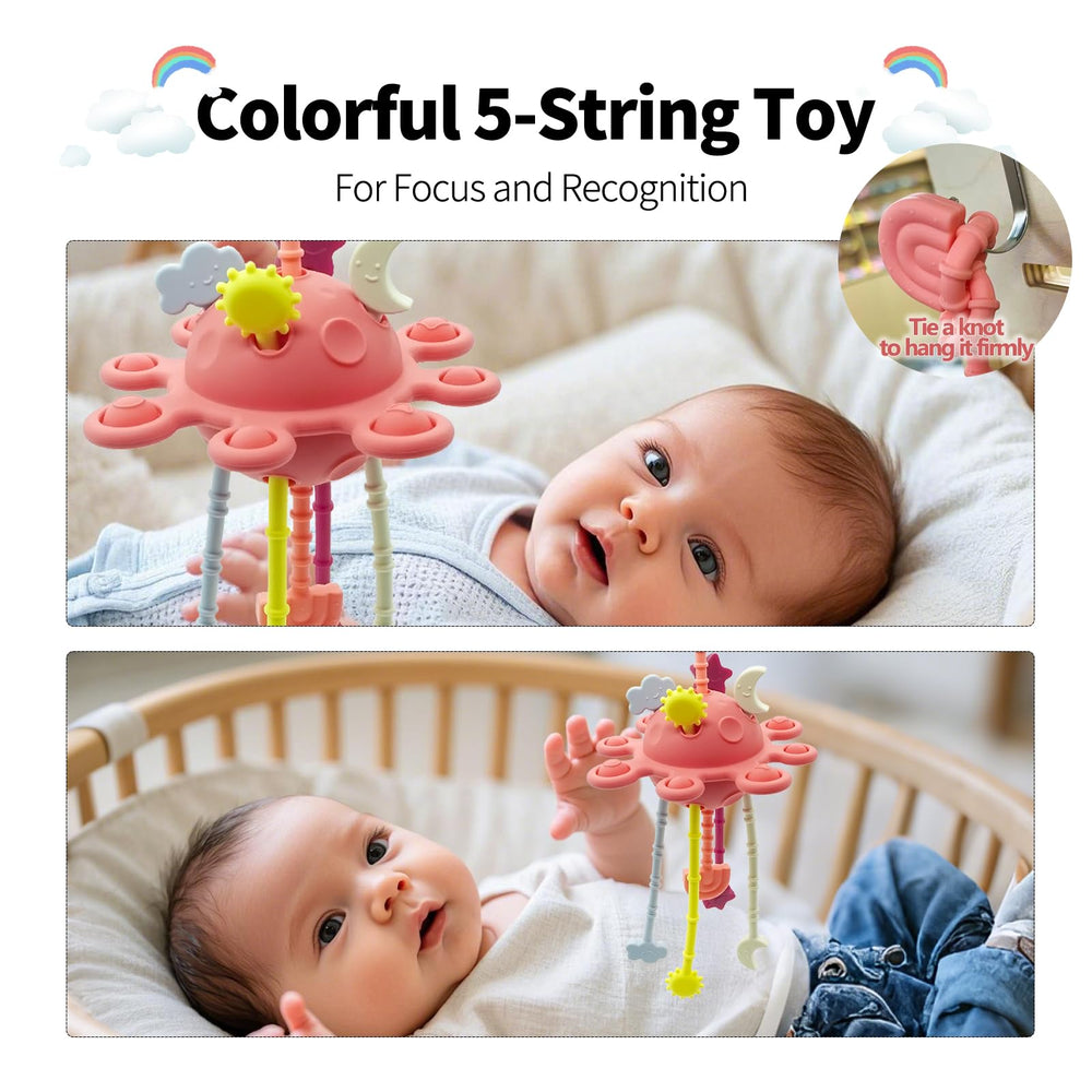 SILI FACTORY BPA-free silicone teether provides safe teething relief.