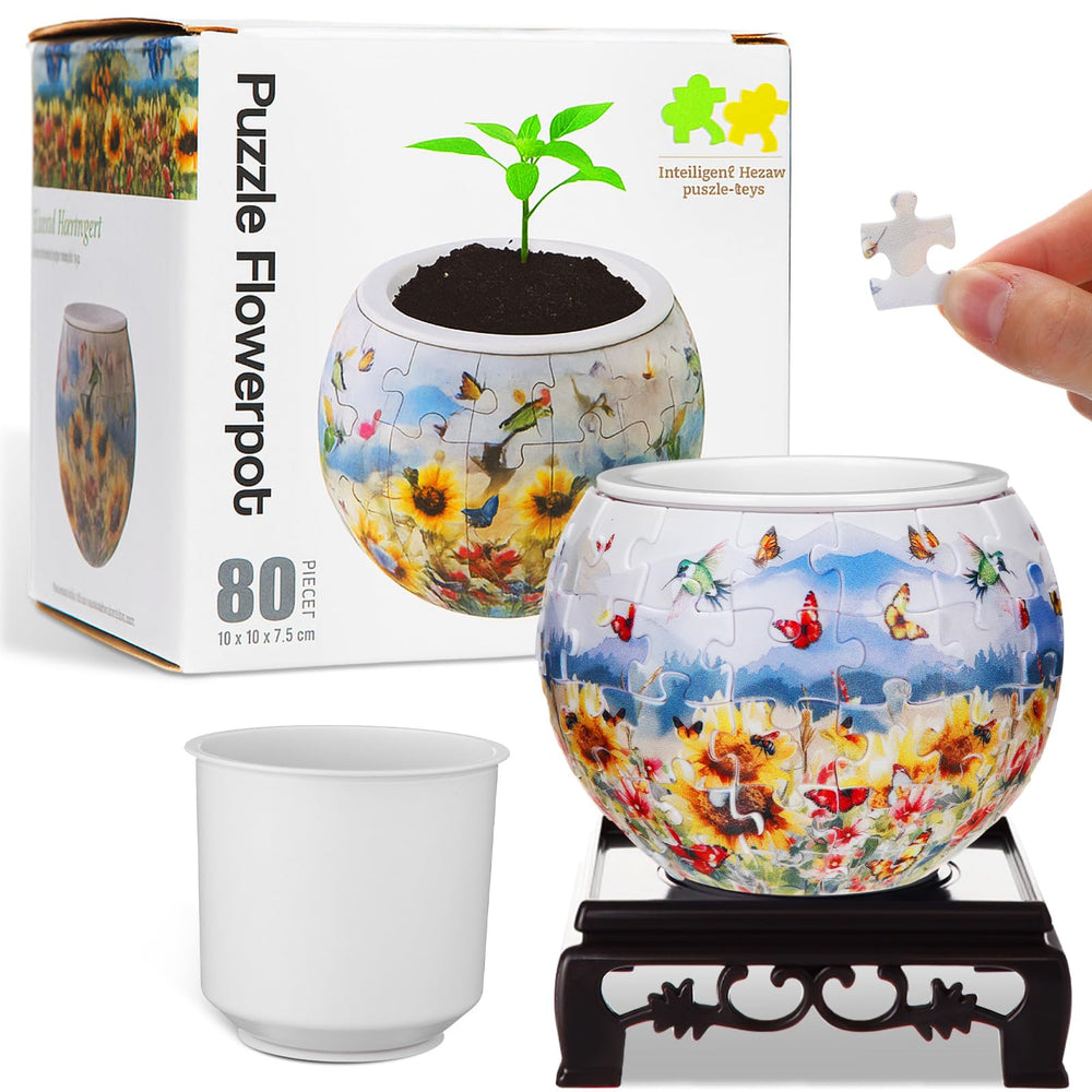 Silipull 3D Puzzle Vase, assembled display, a striking home decor piece.
