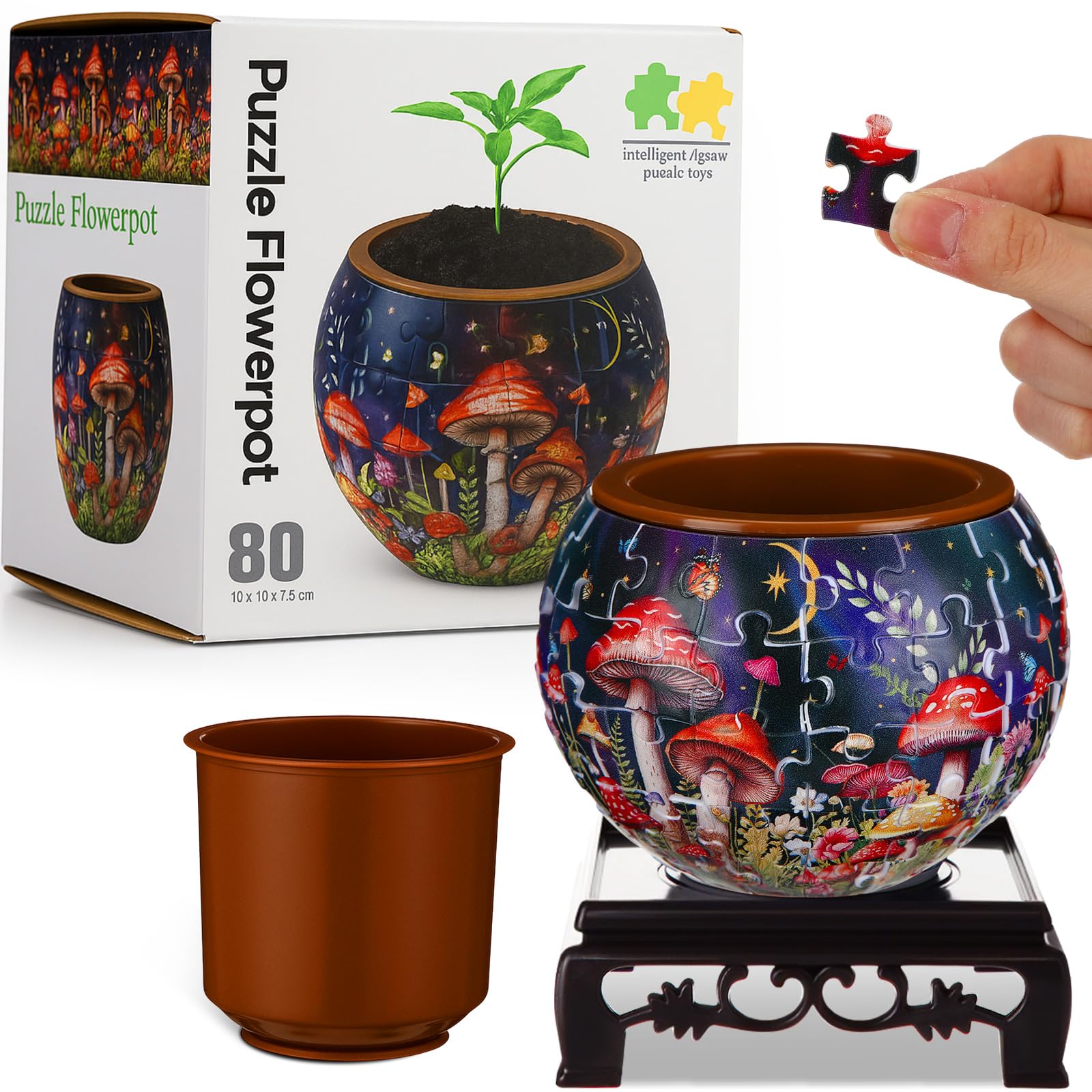 Silipull 3D Puzzle Vase assembly view, a creative centerpiece for home decor