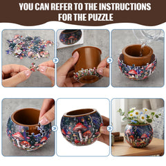 Silipull 3D Puzzle Vase water column detail, keeps flowers hydrated while showcasing design