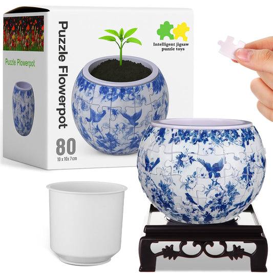 Silipull 3D Puzzle Vase with water column ready for elegant home display