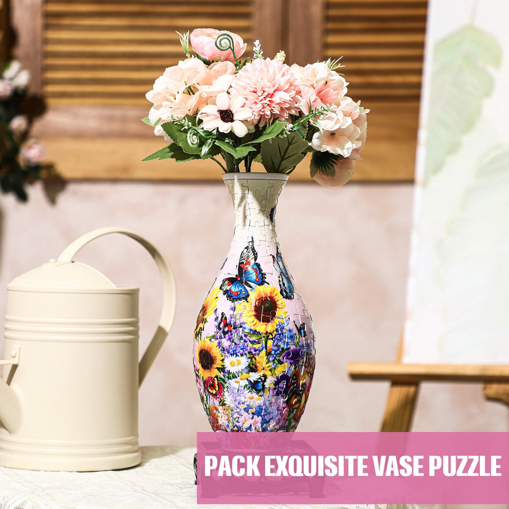 Silipull Butterfly 3D vase with water column ready for fresh flowers.