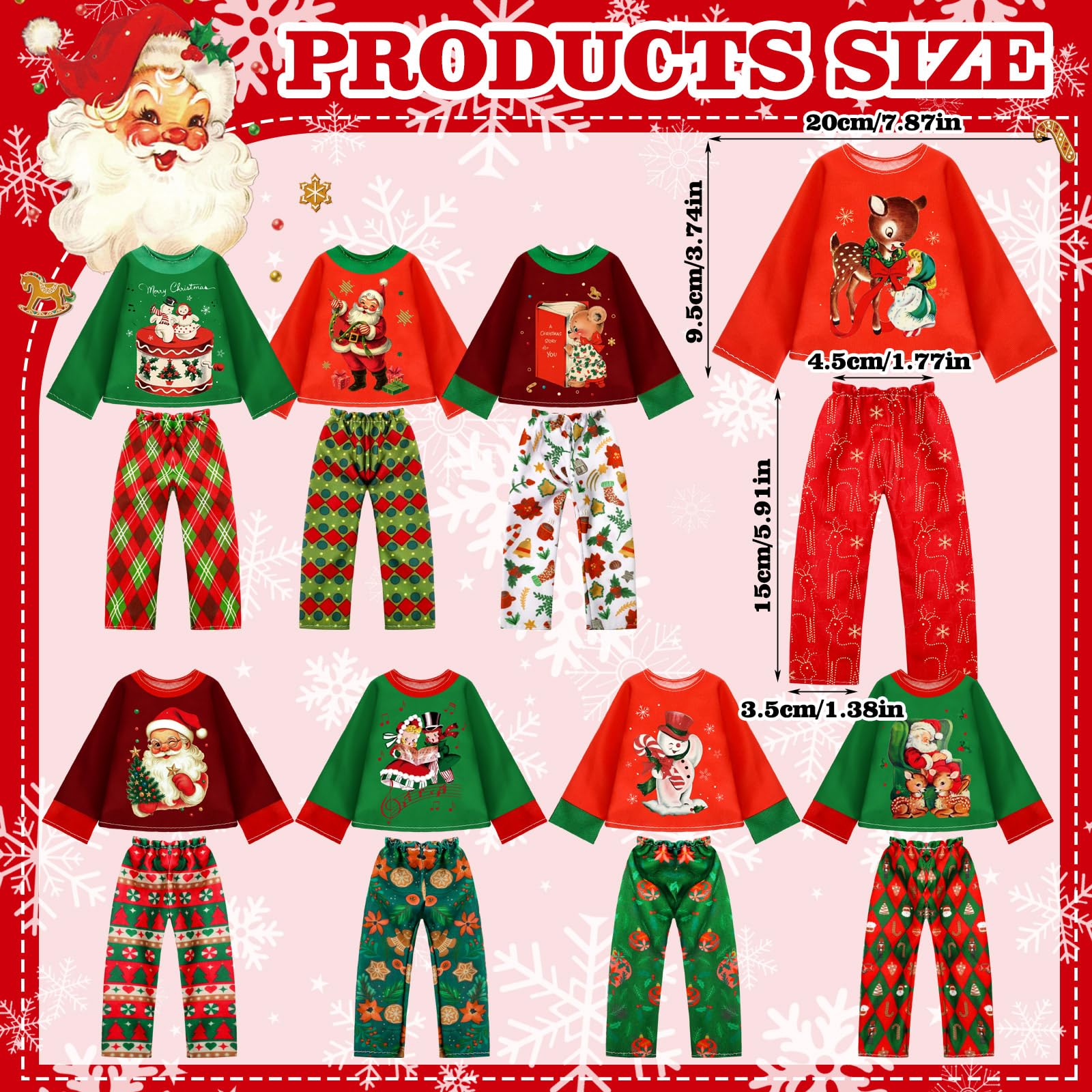 Silipull reindeer outfit for 11–12 inch dolls, playful holiday look.