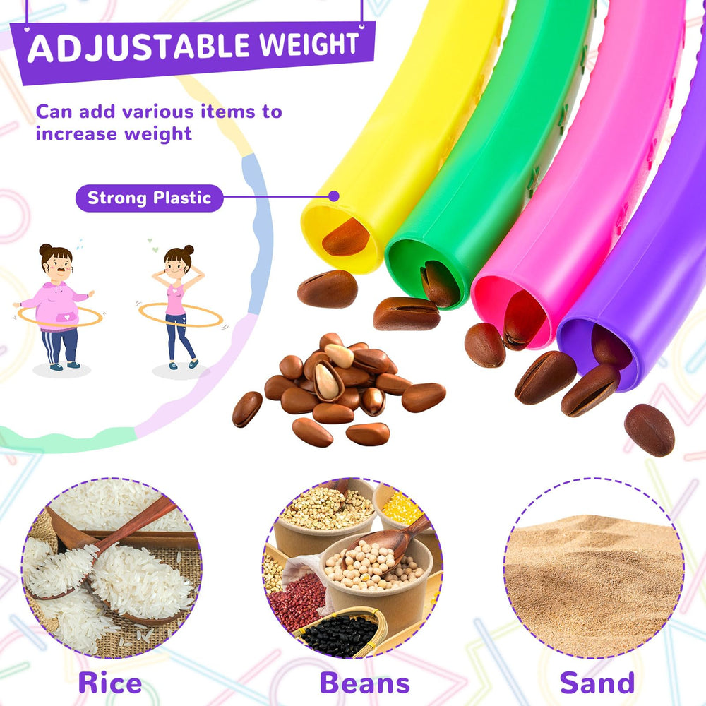 Silipull removable weight widgets for adjustable hoop challenges
