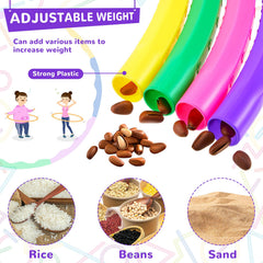 Silipull removable weight widgets for adjustable hoop challenges