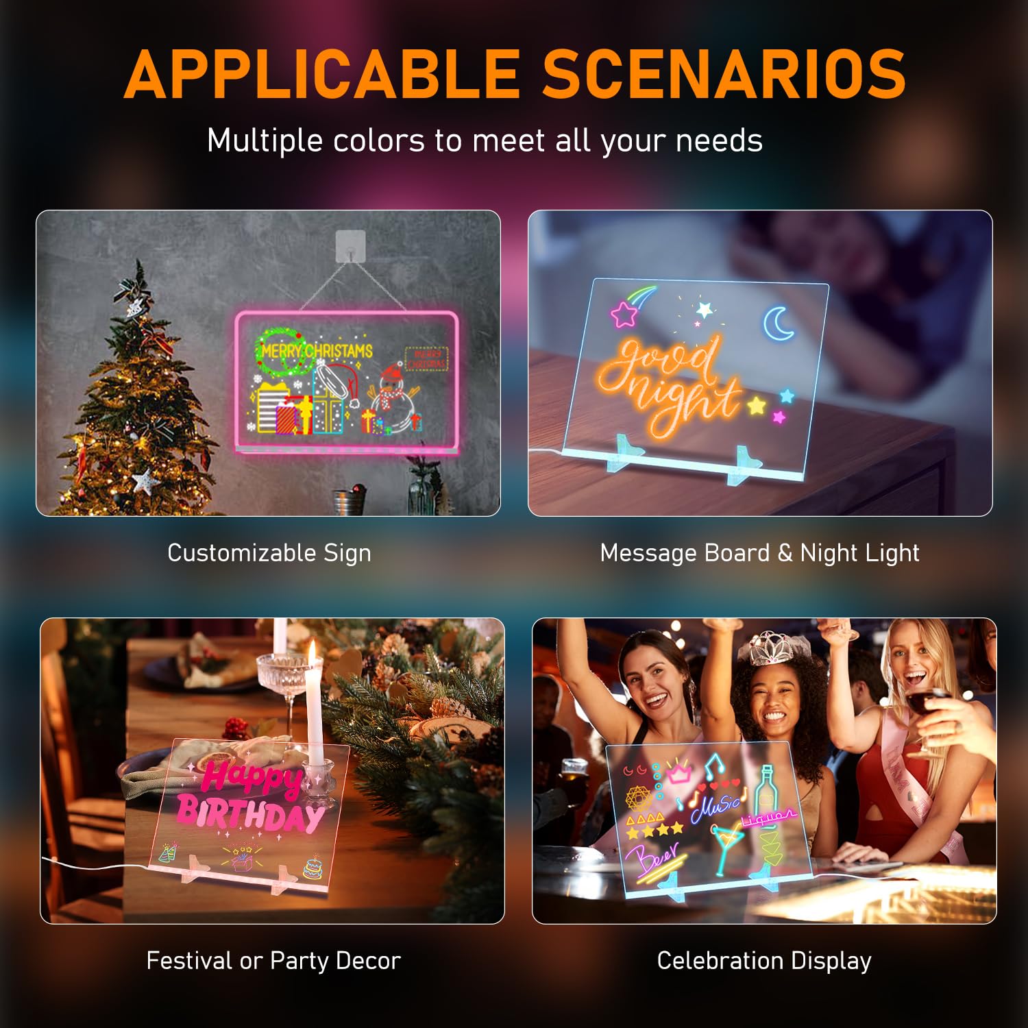 Silkivana LED Note Board features dynamic lighting to spark creativity